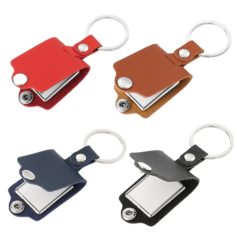 

12Pcs Unique Leather Keychain Photo Engraving Keyring Picture Leather Keyrings Fashion Key Ornament for Daily and Party