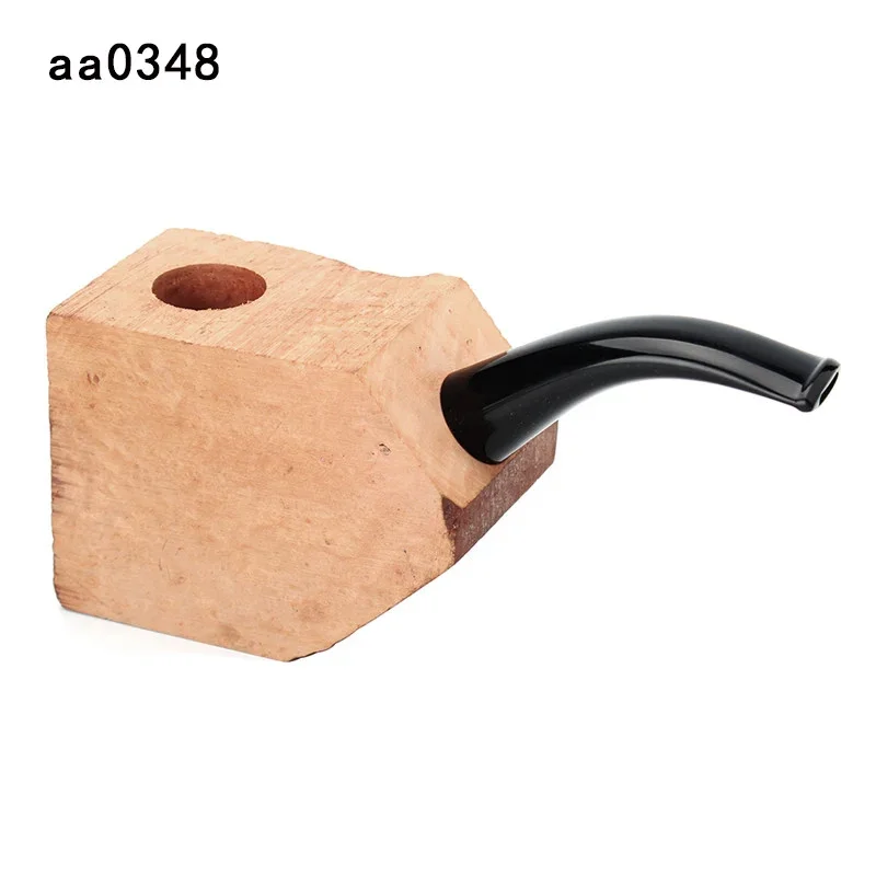 MUXIANG Div Tobacco Pipe Blank Briar Root Burl 3mm 9mm Channel Unfinished DIY Carving Smoking Pipe