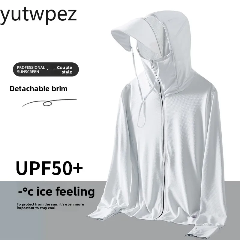 Outdoor Sports Shirt Running Protection Ice Silk Cool Feeling Sun Protection Lightweight UPF50+ UV Men Breathable Fishing Jacket view 6