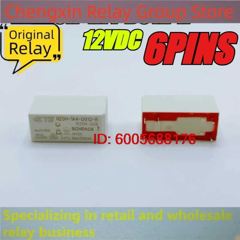 New 10pcs/lot RZOH-1A4-D012-R RZ09-028 12VDC RZ0H 16A 6PINS TE Relay