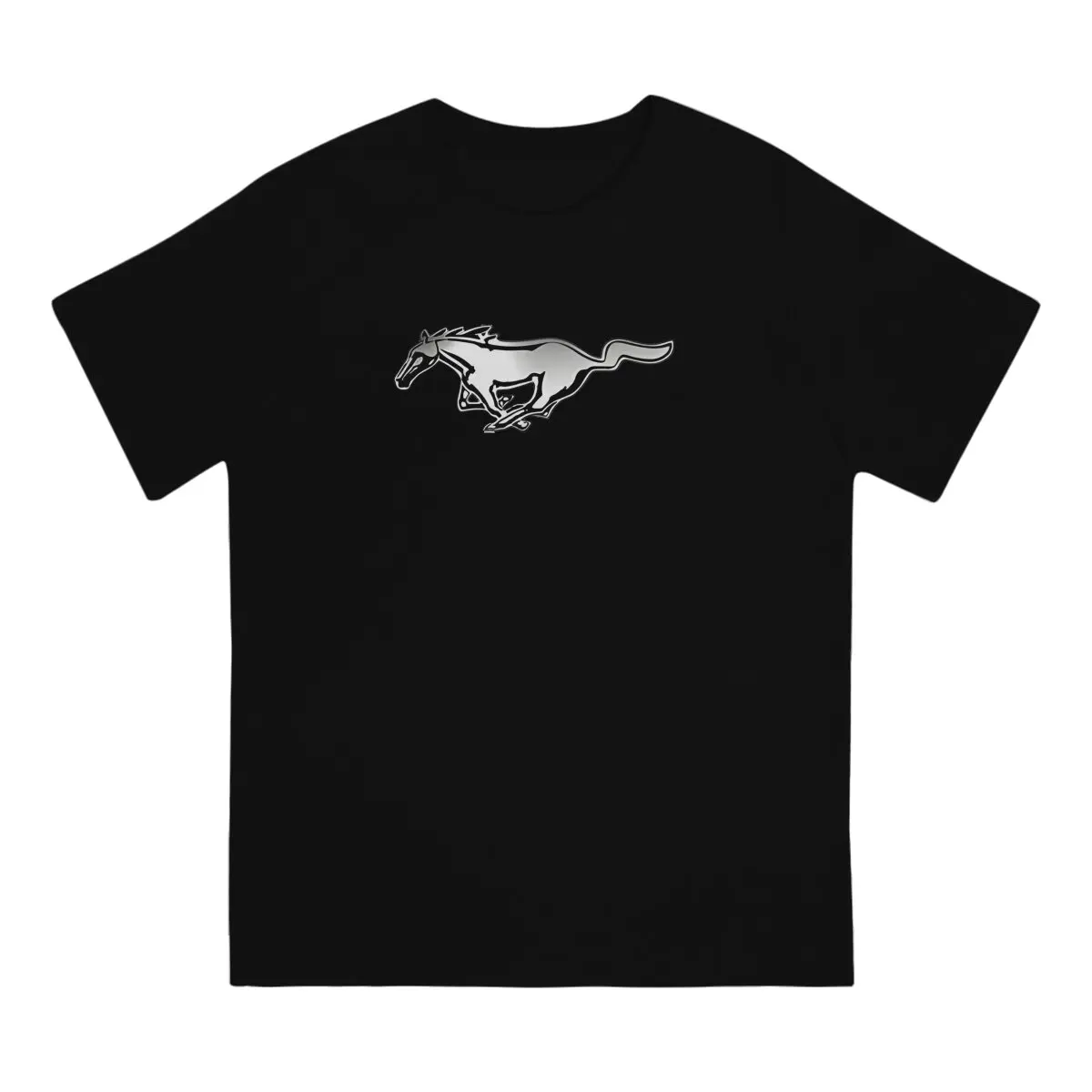 M-Mustangs Newest TShirt for Men Silvery Logo Round Neck Pure Cotton T Shirt Distinctive Gift Clothes Tops