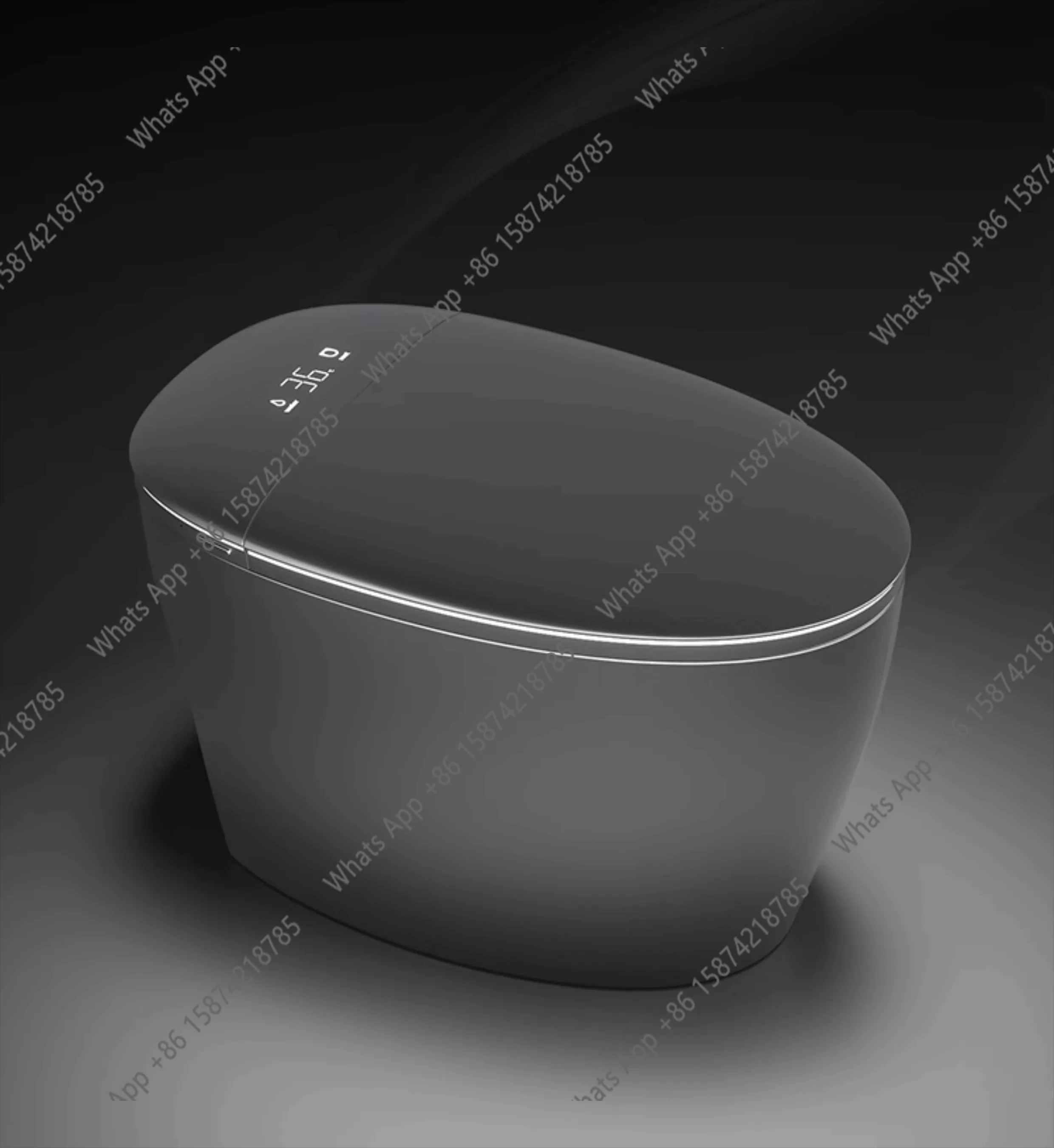 

Gun gray black cloud egg round smart toilet electric egg-shaped toilet no water pressure limit household instant heat