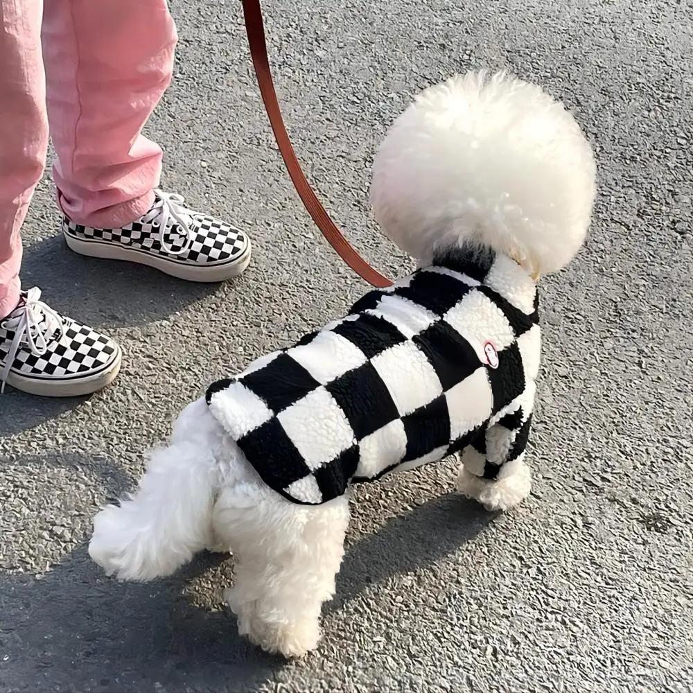 

Warm Checkerboard Pet Clothes, Dog Jacket, Schnauzer, Teddy, Corgi Clothing, Pet Supplies Accessories, Autumn, Wint