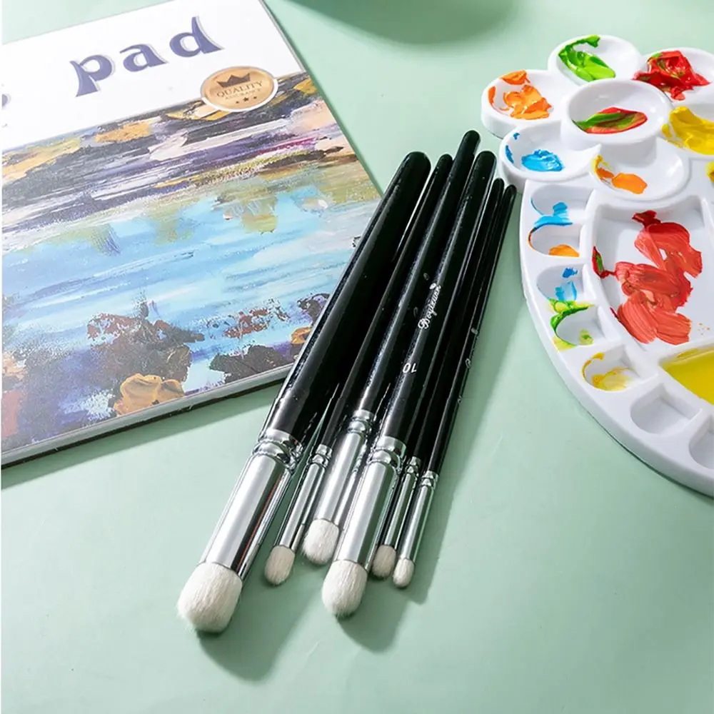 NEW Wool Wool Makeup Brushes Black Multi-purpose Acrylic Brushes Set Nylon hair Miniature Paint Brush Set