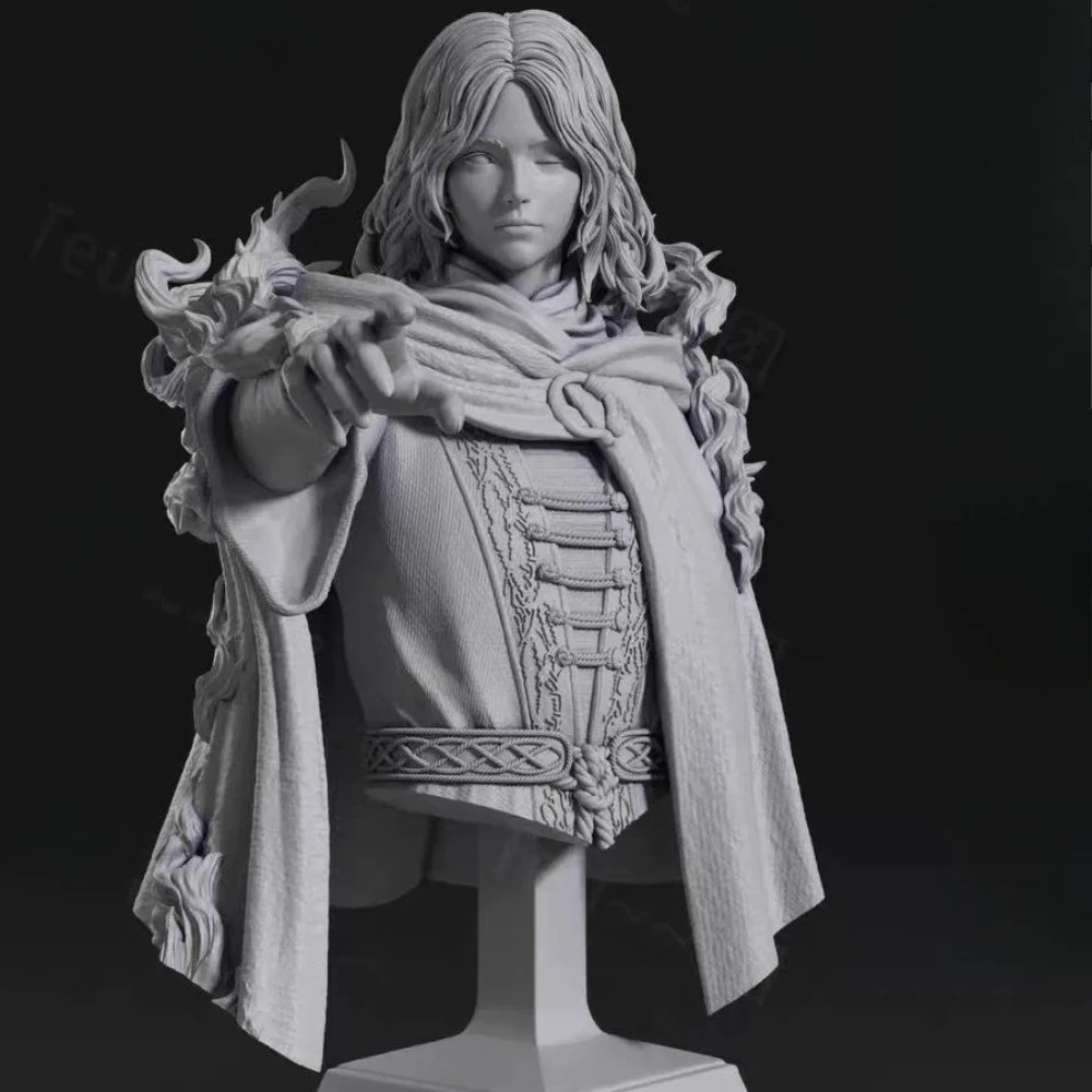 1PC 6.67cm/8.9cm Fire Witch 3D Printed Resin Blank Model Statue DIY Coloring and Self-assembly Figurines Miniatures Crafts