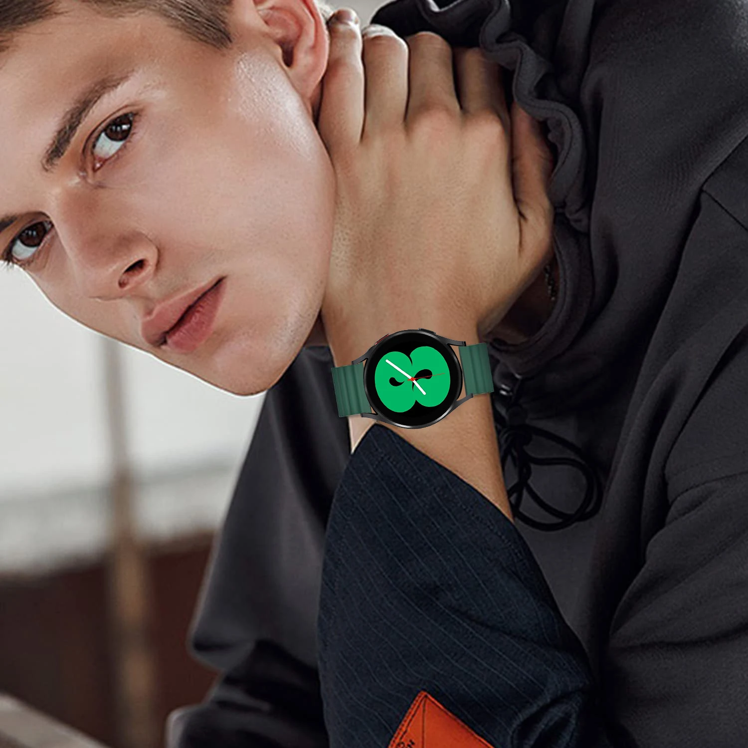 Correa magnética de silicona para Samsung Galaxy Watch 5 Pro, correa de pulsera clásica de 45mm/4, 44mm, 40mm, 46mm, 42mm