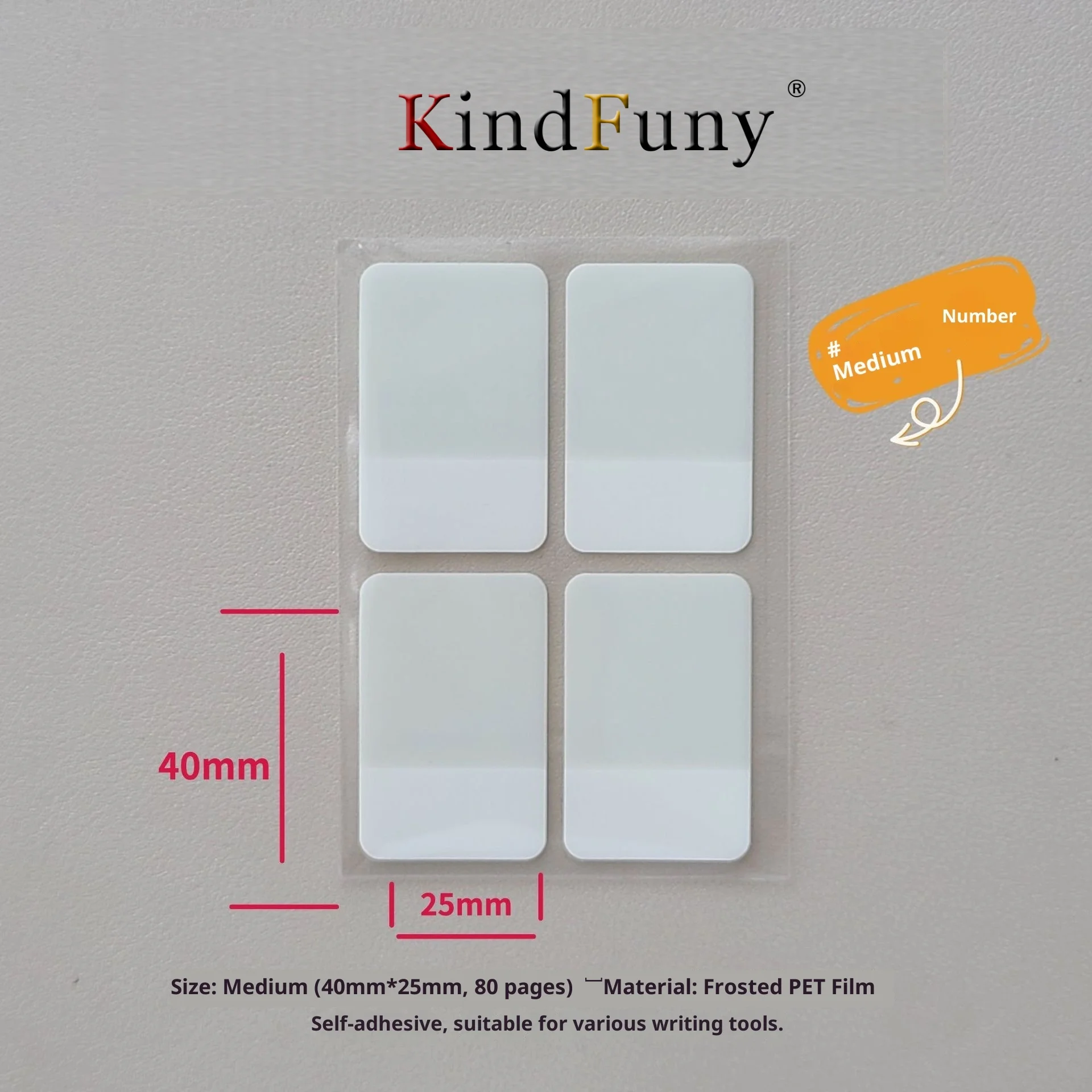 Adesivi indice bianco Etichette adesive trasparenti, Note adesive fai-da-te Materiale scolastico e per ufficio, Nuovo, 40 /80 /160 pagine