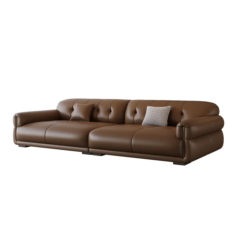 

Italian style, light luxury, high-end, household, first-layer cowhide, sofa, living room, simple, modern