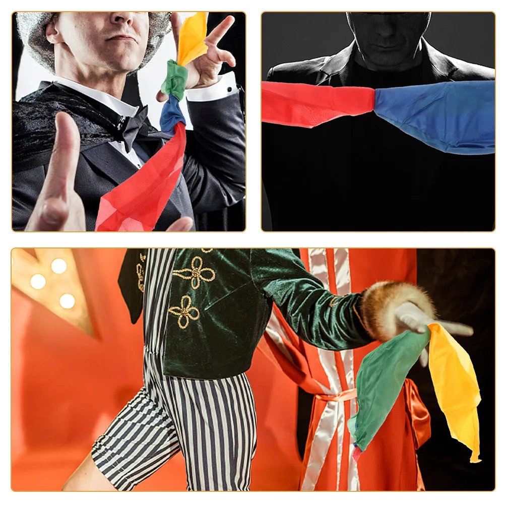 

3pcs Colorful Scarf Magic Trick Prop Lightweight Juggling Scarves For Performance Party Supplies Magician Gimmick Stage Dance