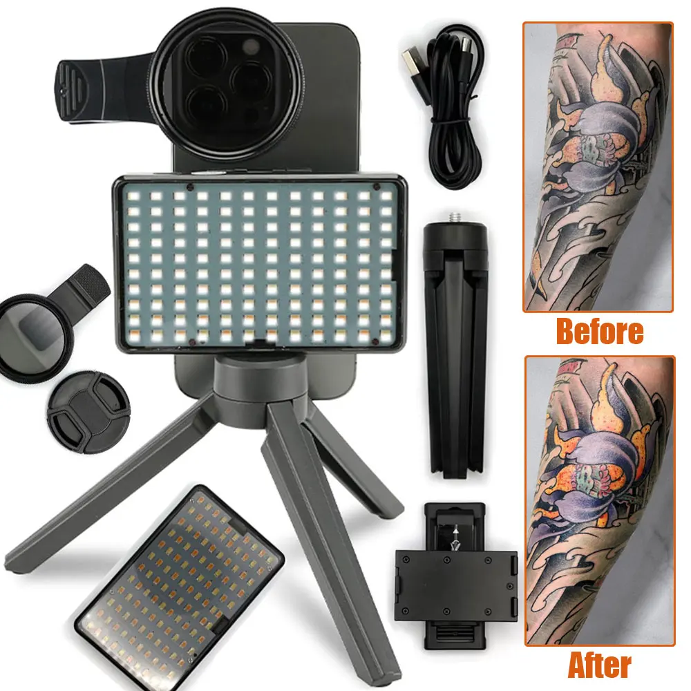 

Professional Reduce Reflected Light Of Tattoos with 52mm CPL Lens Filter Tattoo Photograph Light Polarizing Filter for Any Phone