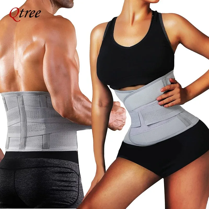 

Qtree Girdle Back Support Belt Body Shaper Waist Trimmer Trainer for Women and Men Loss Belly Fat Tummy Control Exercise Workout