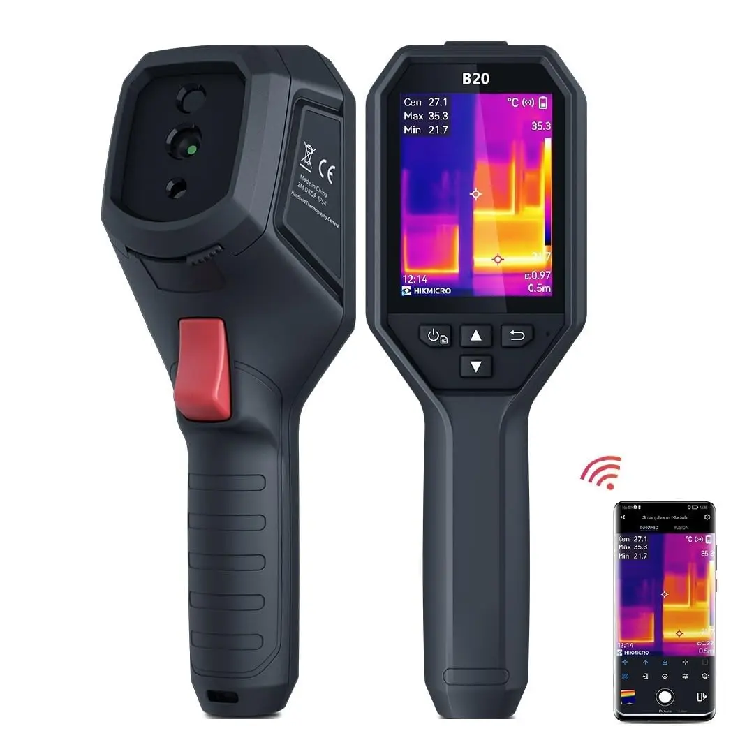 

HIKMICRO B20 Thermal Imaging Camera With 2MP Visual Camera, Thermal Camera 256 X 192 IR Resolution, 25 Hz Refresh Rate, 3.2"