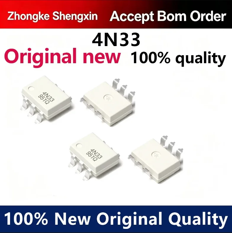 （5pcs-10pcs）New original imported 4N33 4N33M DIP-6 direct insertion transistor output driver optocoupler