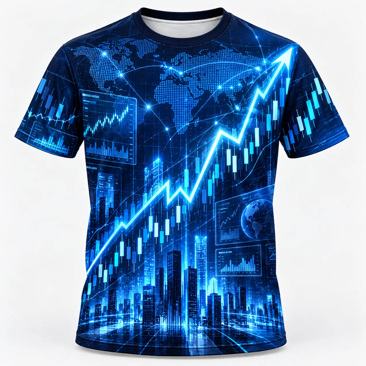 Men's 3D Print T-Shirt Stock Market Candlestick Chart Day Trader Forex Crypto Trading O Neck Short Sleeve Casual Tee Streetwear