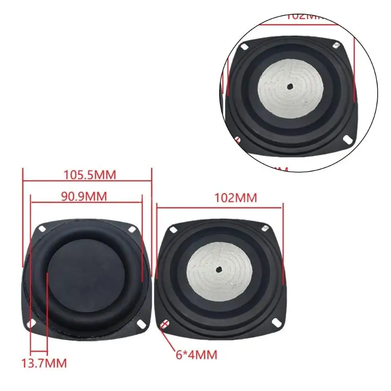 Bass Radiator Speaker Diaphragm Auxiliary Strengthen Bass Vibration Membrane Passive Radiator for Woofer Speaker DIY