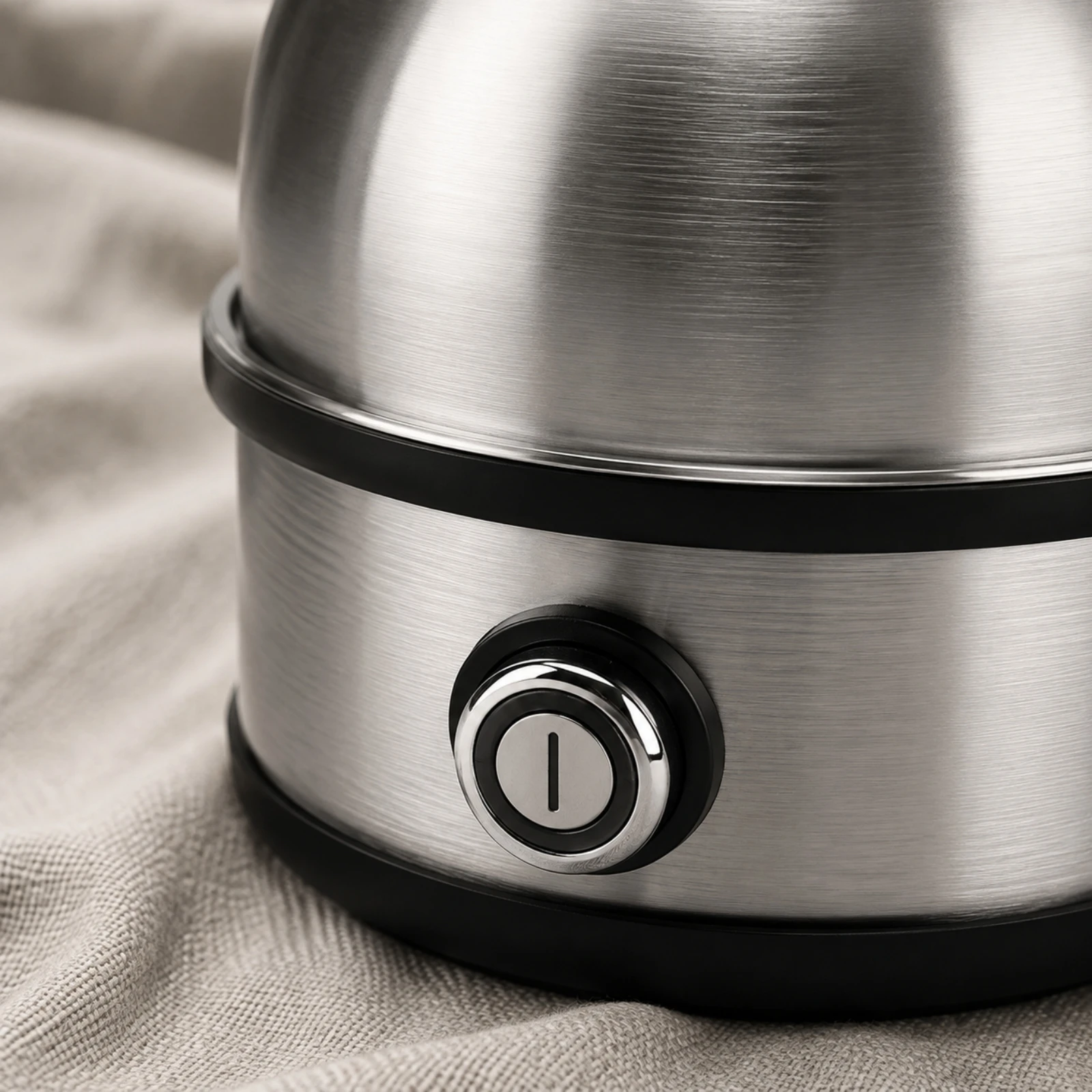 Food Steamer Dry-Boil Protection Compact Electric Egg Cooker Stainless Steel Egg Cooker with Steaming Tray One-Button Operation