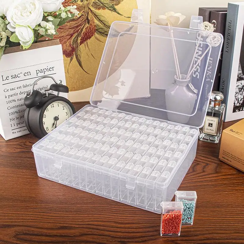 Heavy‑Duty Plastic Capacity Bead Craft Storage Box Individual Compartments Organizer Jewelry Charms Small Trinkets Handmade