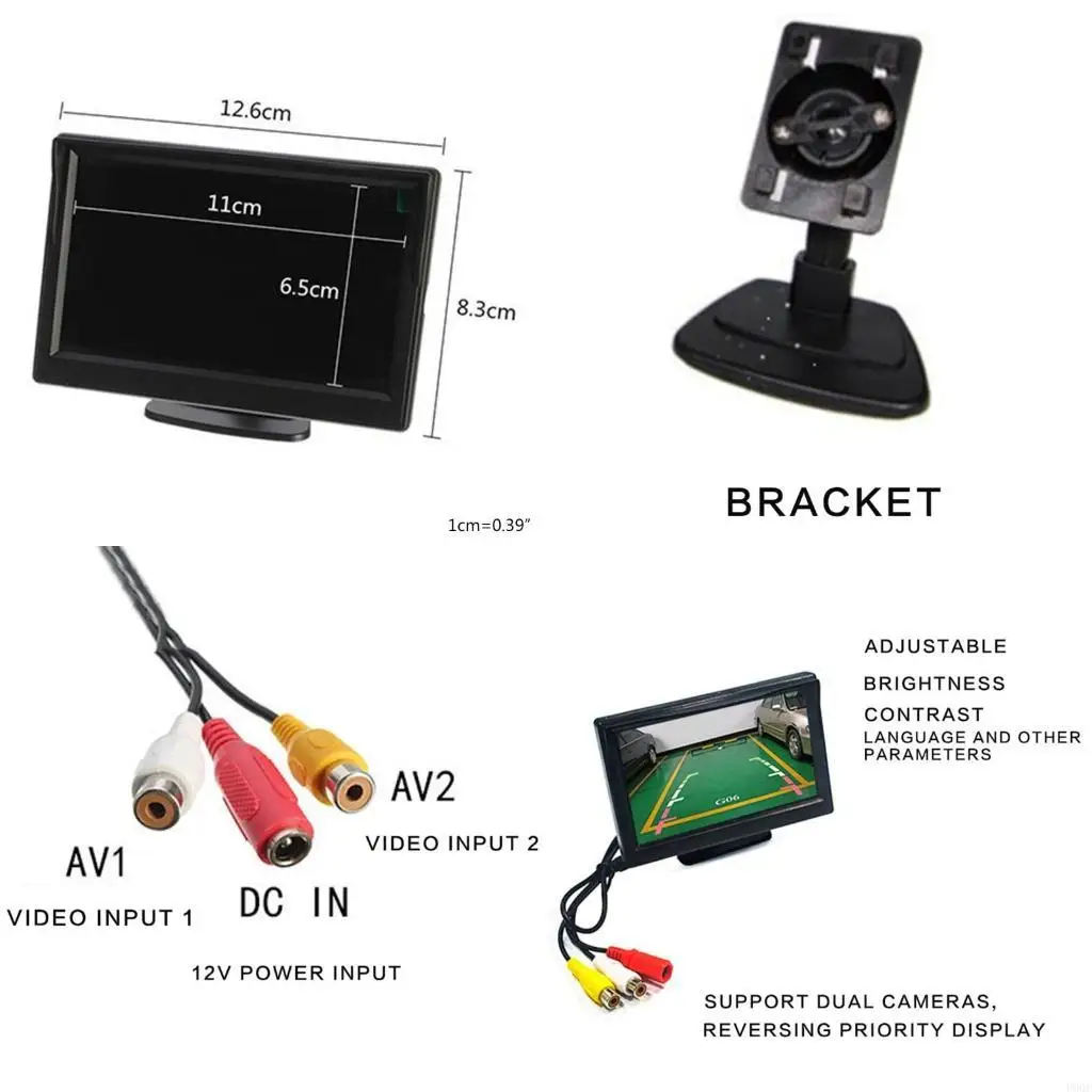 Heavy Duty Backup Camera 2 Way Video Input Waterproof Rear View Camera for Vehicle Truck Trailer Pickups RV New