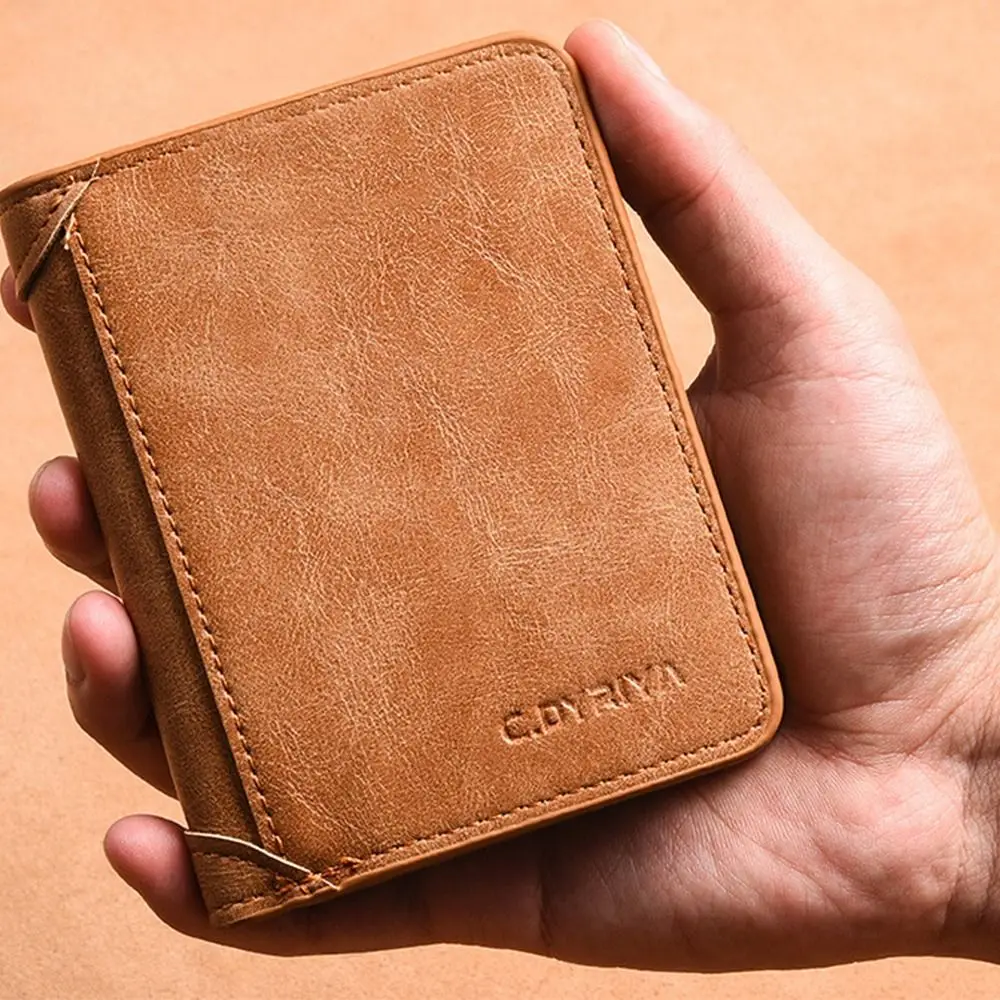 Kreative Geldbörse Männer PU Brieftasche Karte Marke Gefaltet Brieftasche Tasche Business Kupplung Tasche Geldbörse Große Kapazität ID Karte Halter Geschenk