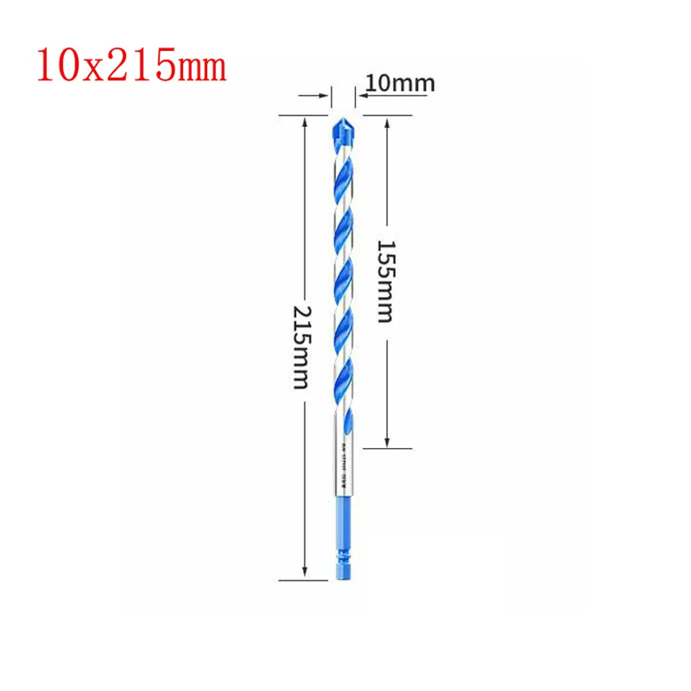 215/310mm Hex Shank Carbide Masonry Drill Bit 4 Flutes For Wood Drilling 6-12mm For Deep Hole Drilling In Brick Wall