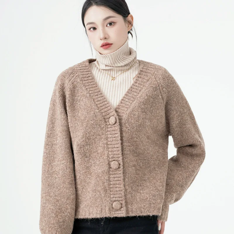 Autumn Winter New Sweater Women Loose Casual Temperament Commuting Long Sleeved Knitted Women' Cardigan Top Sweater Women's Coat