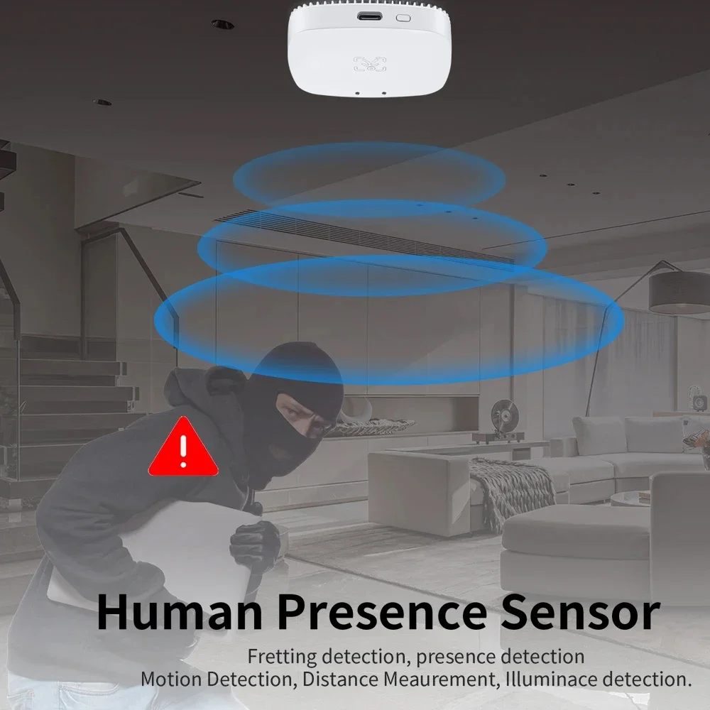 24G Mmwave Radar Human Presence Sensor Tuya Wifi/Zigbee PIR Motion Detector Support Zigbee2mqtt Home Assistant