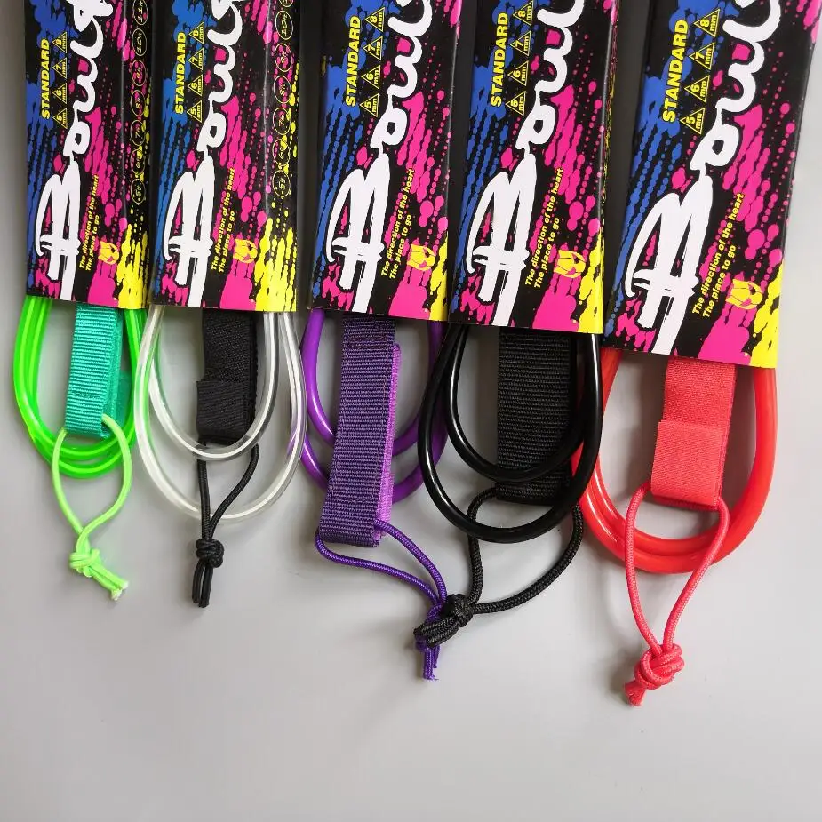 8 ft 7mm TPU foot leash surfboard foot rope colorful Bouck surf leash