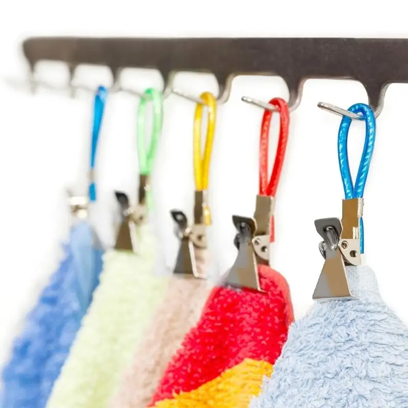 

Устойчивые держатели металлических полотенец Easy Mounts Небольшое хранение