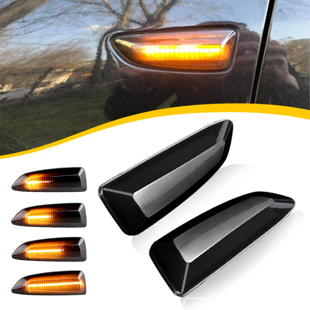 

2PCS Led Sequential Side Marker Light Amber Lamp For Opel Insignia B 2017-2019 (Also called For Holden Commodore) Astra K 15-19