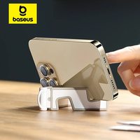 Baseus Foldable Phone Stand Desktop Phone Support Mini Desk Stand For iPhone 14 13 Samsung Adjustable Bracket Cell Phone Support