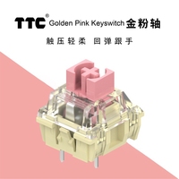 TTC Gold Pink Switch V2 3pin Linear Mechanical Keyboard Switches Silver Hot Swap 37gf Supersmooth Quick Trigger DIY Gaming Kit