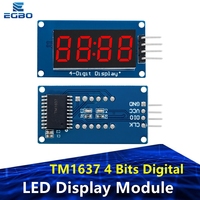1~10PCS EGBO TM1637 4 Bits Digital LED Display Module 7 Segment 0.36Inch Clock RED Anode Tube Four Serial Driver Board Pack