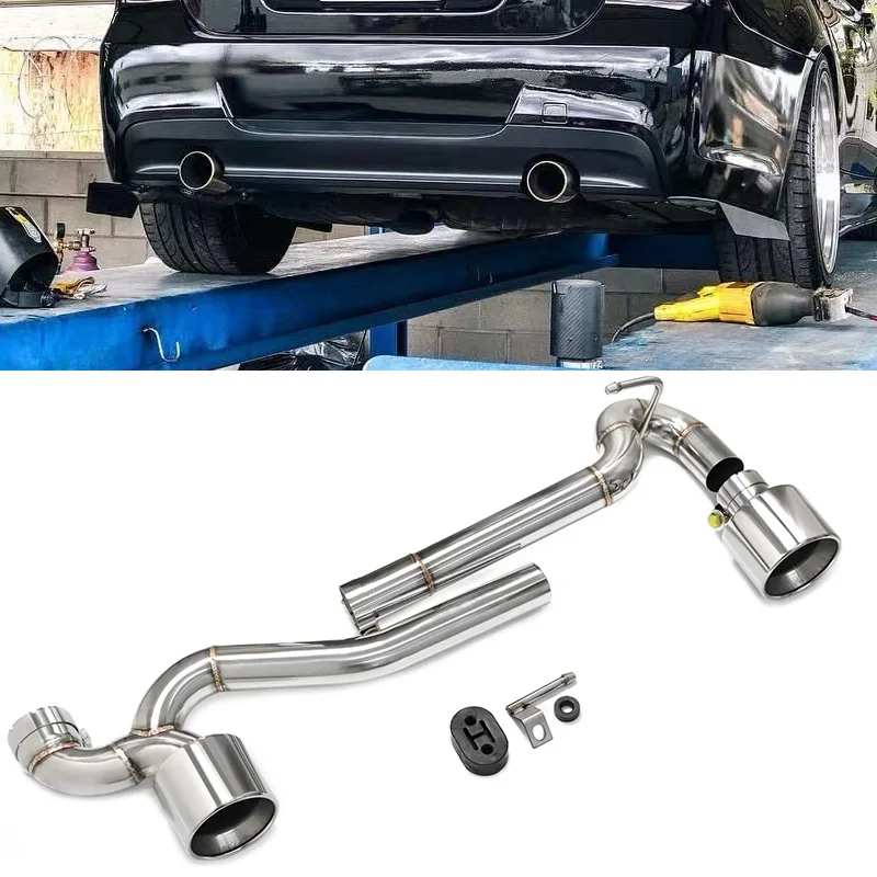 Dual Exhaust Tips For BMW E90 E92 318i 320i 2008-2013 Petrol Upgrade 335i Look Conversion Tailpipe Stainless Steel Muffler Tip