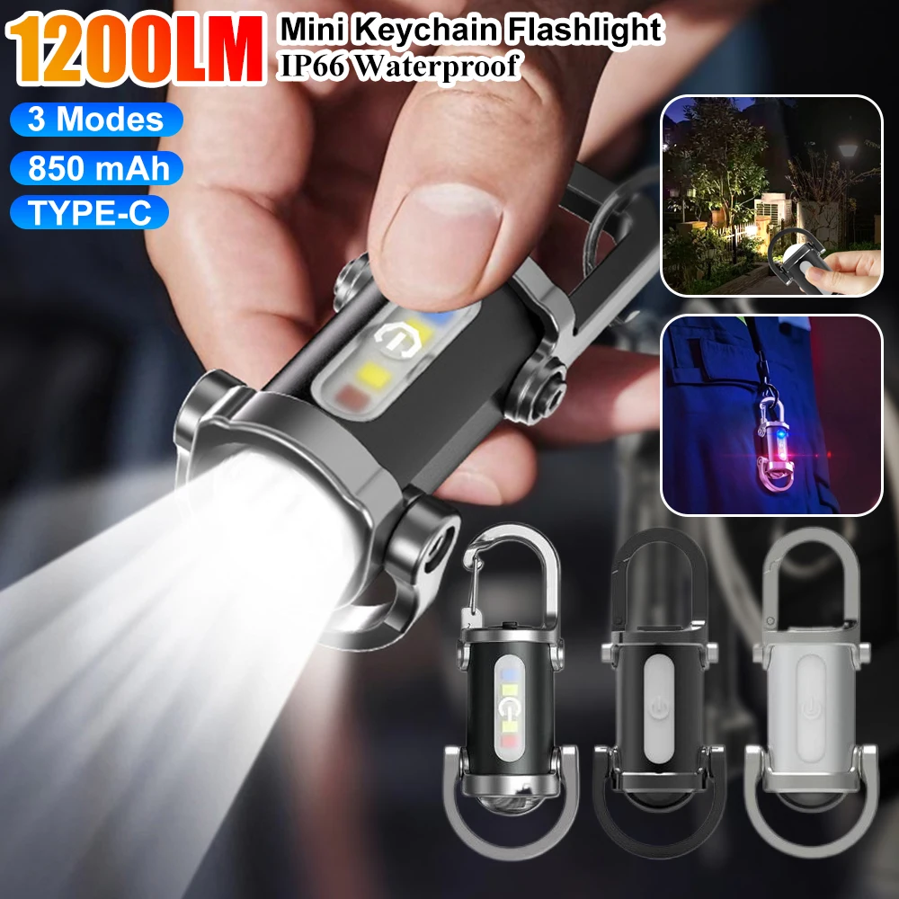 �y�Z�[�����z1200LM ���͂ȃ~�j LED �L�[�z���_�[�����d���h���|�[�^�u�����|���|�P�b�g���C�g�[�d�� 3 ���[�h�L�[�����O�g�[�`