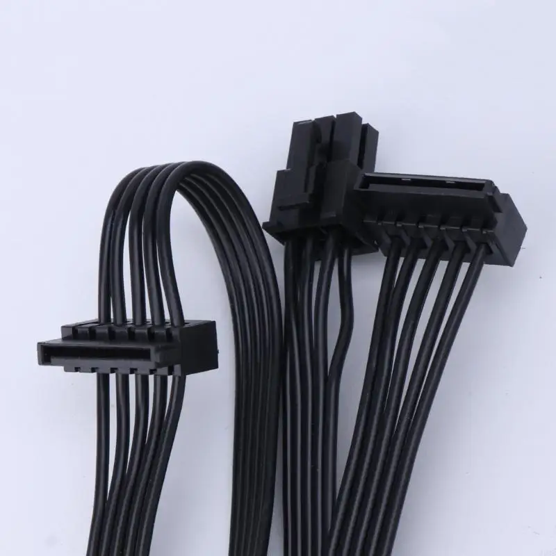 J0MB Power Modular Cable 6pin To Elbow Black Flat Cable PCIE 6P Module Cable for RM550x RM650x RM750x RM850x RM1000x