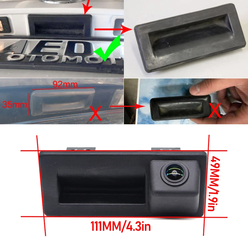 HD Rear View Camera For Skoda Octavia MK3 A7 5E 2015 2016 2017 2018 2019 Superb MK3 Trunk Handle Back up camera CCD Night Vision