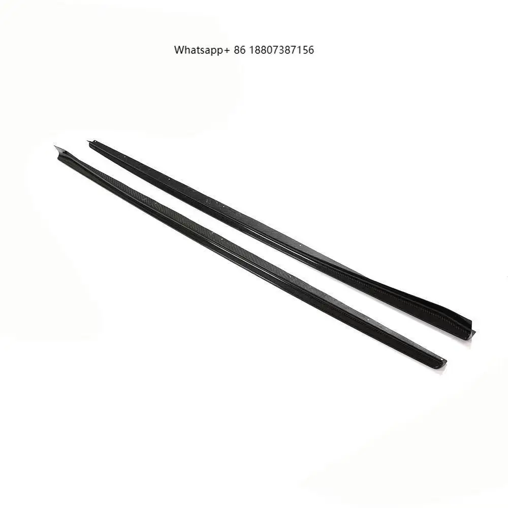 High Quality M8 Car Outdoor Side Skirt Suitable for M8  F91 Coupe Dry Carbon Fiber Extended Side Skirt