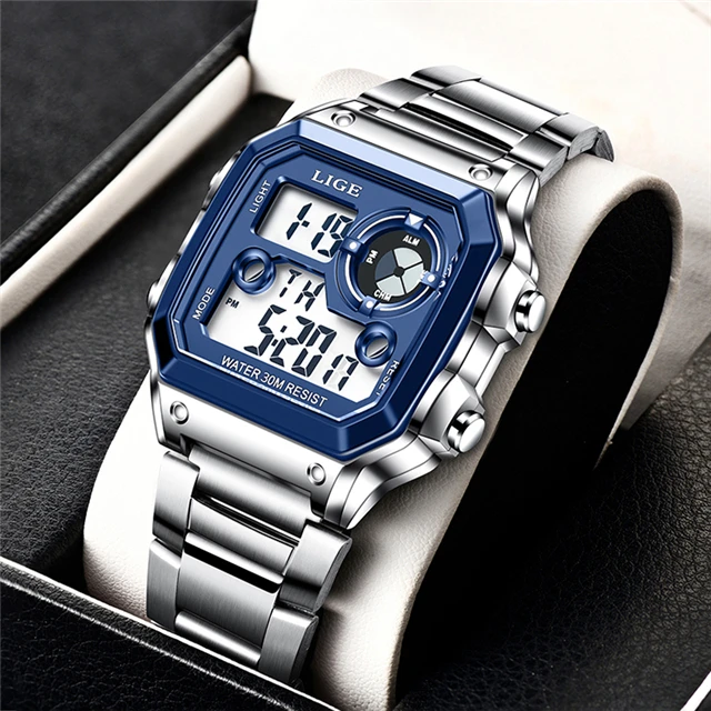 Lige 2023 neue luxus marke männer uhr militär digital uhren sport armbanduhr herren wasserdichte uhr männliche relogio mascumino