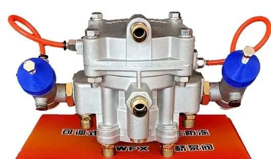 Semi-trailer synchrone rempomp vrachtwagen relaisklep Wang montage