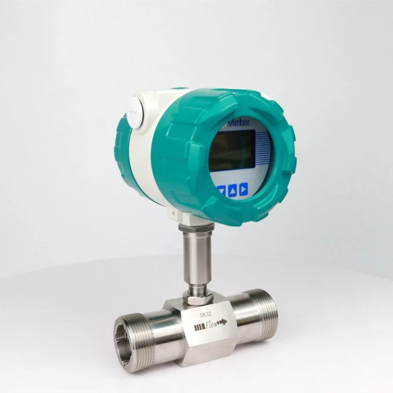 Intelligent Integration Flange Thread Cailbrated Turbine Flowmeter Modbus Digital 4-20ma RS485 Pulse Output Turbine Flowmeter