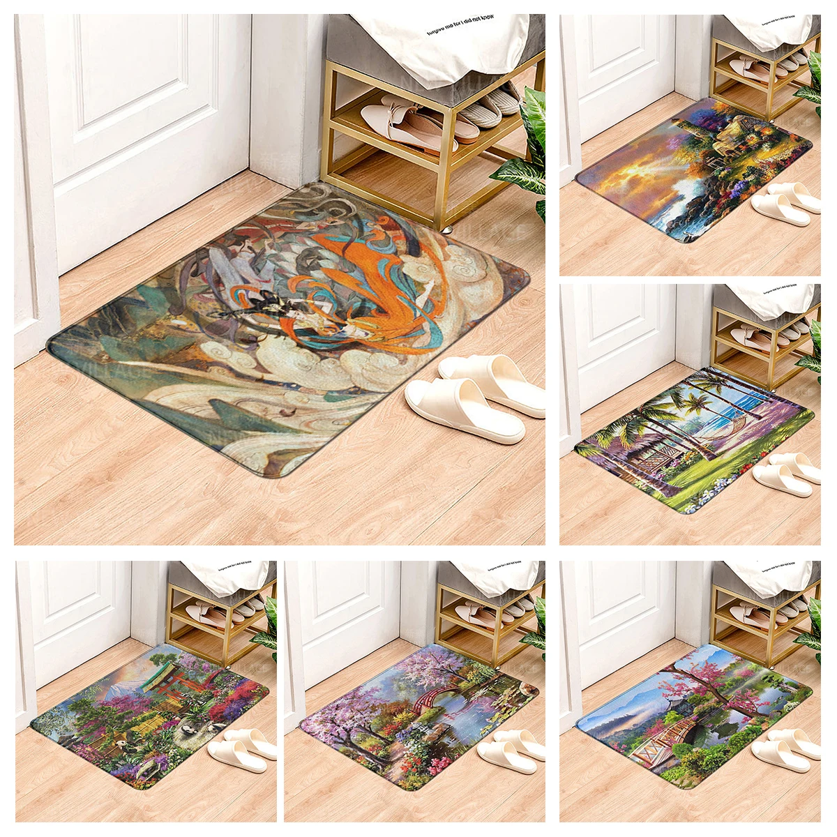 House entrance carpet Home Colorful animals doormat  Room Bath mat Foot mat bathroom non-slip mat Kitchen water absorption mat