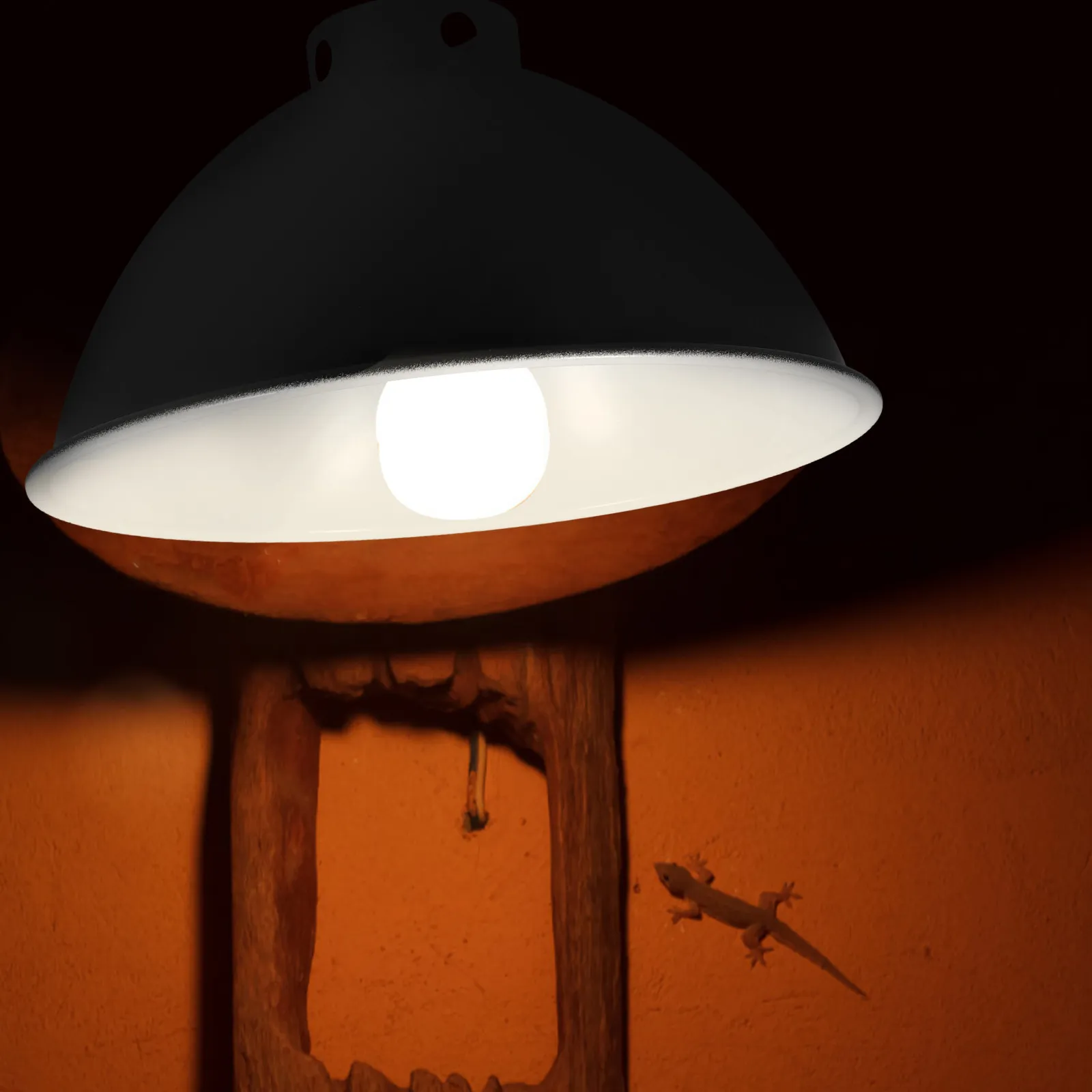 Reptile Heat Lamp Cover Iron Reflector Insulation Lampshade Anti-Scald Protective Cover for Reptile Box Heating Lamp