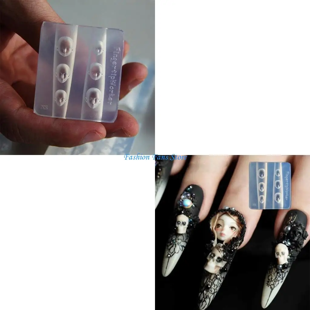 

Silicone Art Mold Doll Face Embossed Accessories Mold Jewelry Supplies Embossing Tool for Women Girls