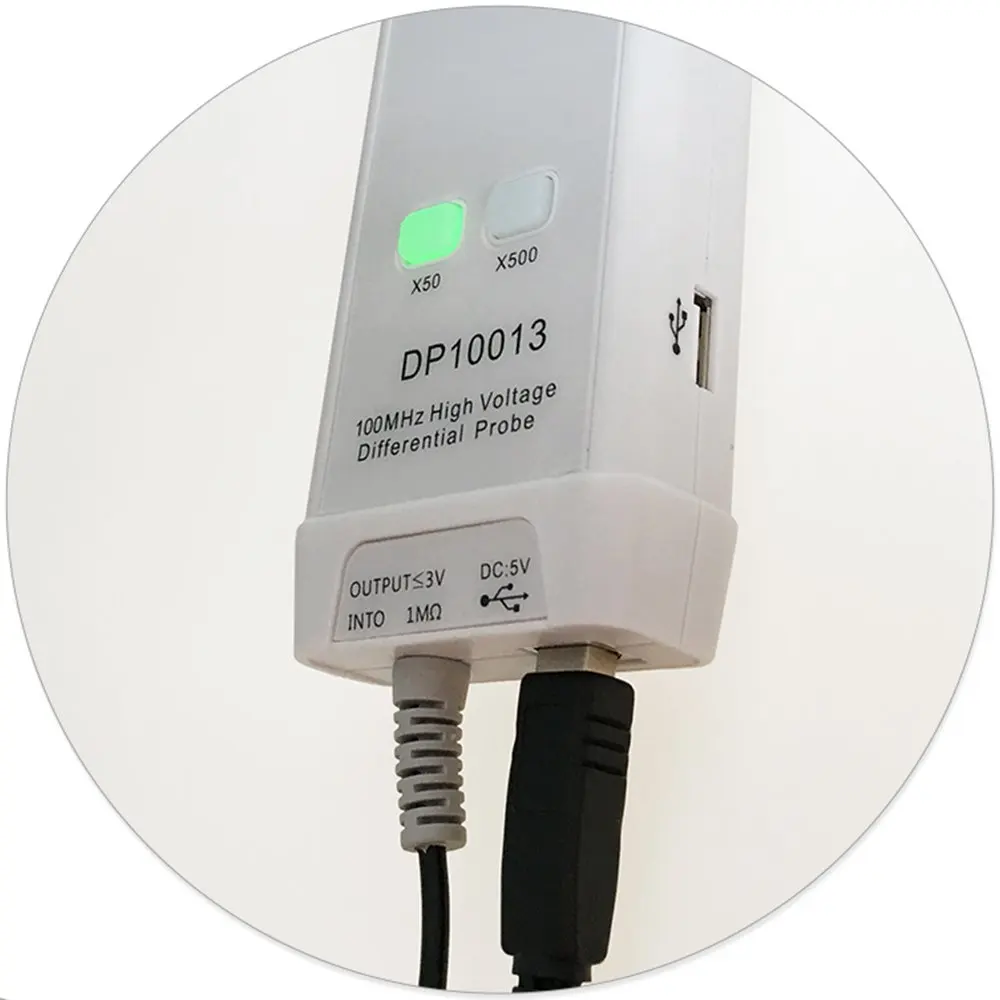 New Micsig-High Voltage Differential Probe Kit, Oscilloscope DP10013, 1300V, 100MHz, 3.5ns Rise Time, 50X, 500X Attenuation Rate