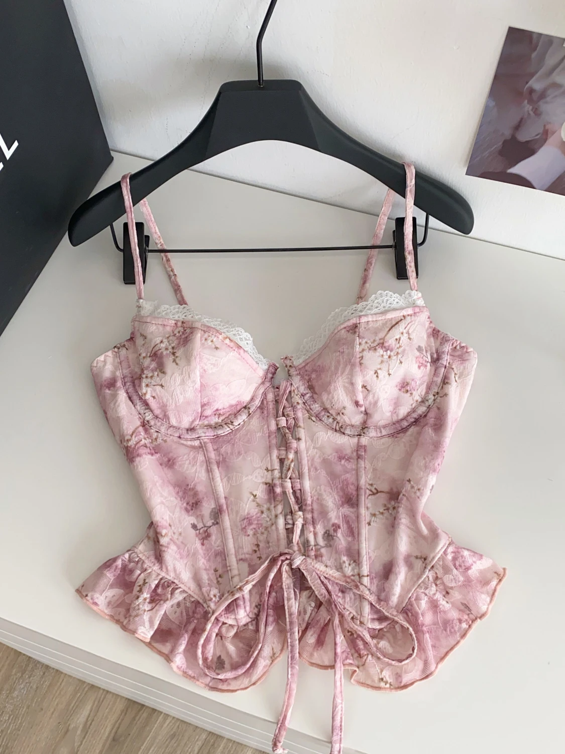 Sexy sleeveless Draw String  Spliced slim Tanks Top Corset Bustier Camis Chic Crop Top Women Party Sling Top Y2k