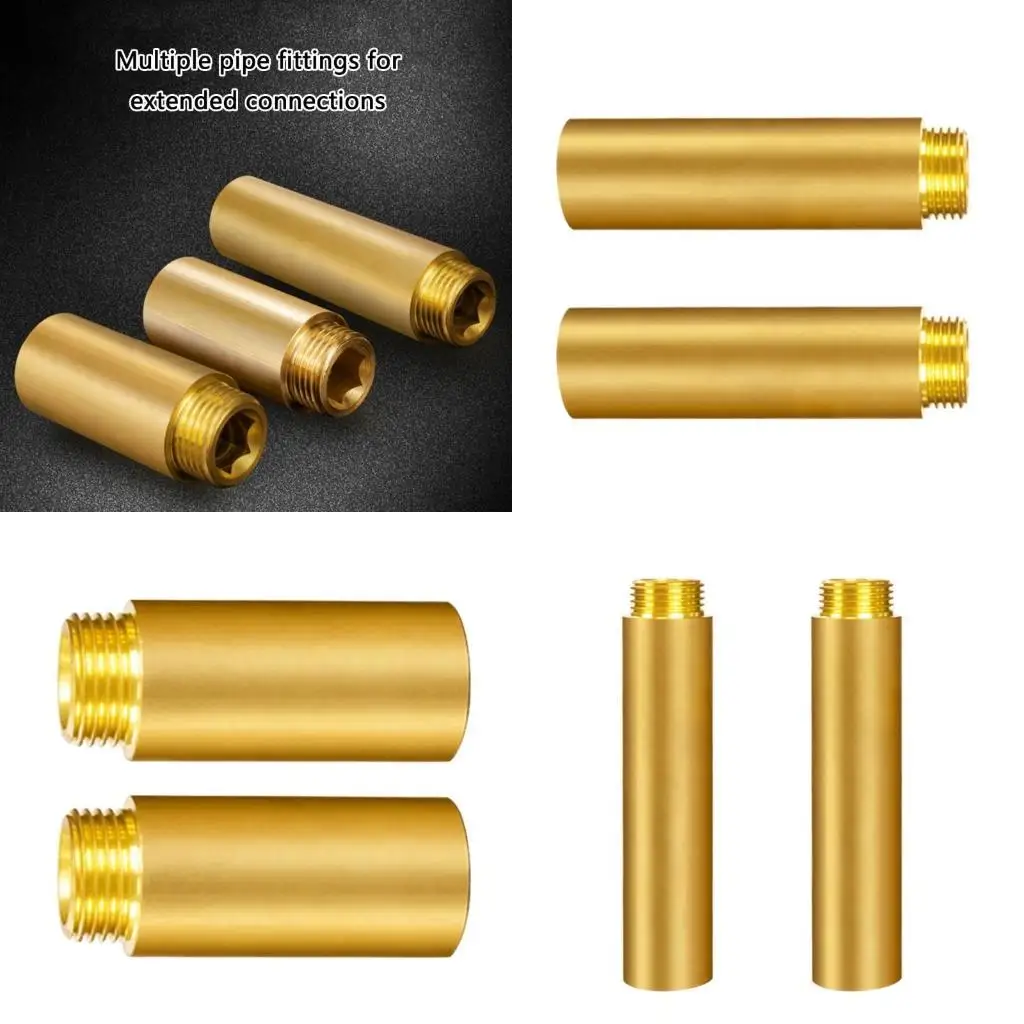 

Y1UD 2PCS латун -дюймовый сантехника удлинителя с толчкой с толчиной.