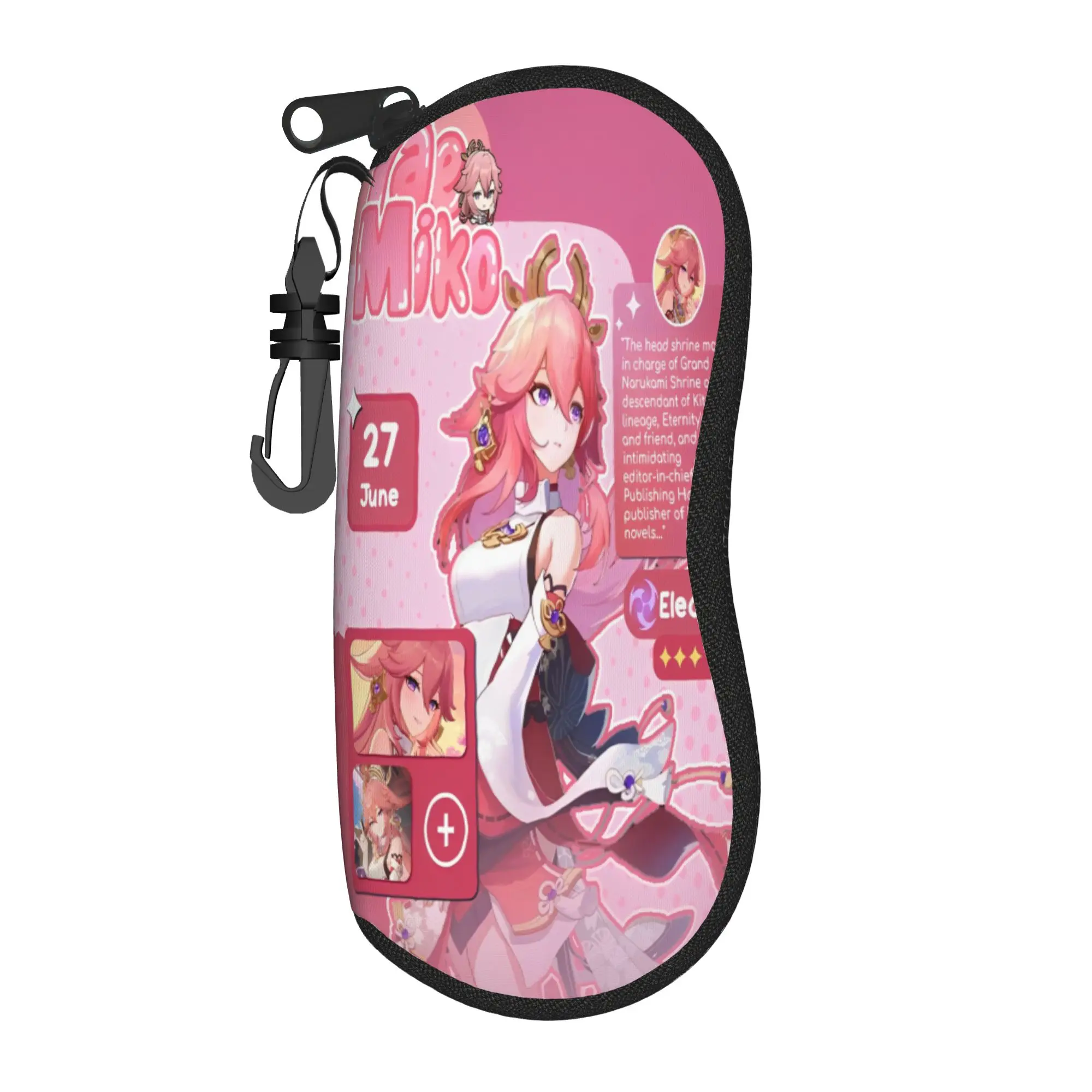 yae miko genshin impact Merch Glasses Case for Girl Boy Student Accessories  Glasses Storage Box Ins Glasses Box
