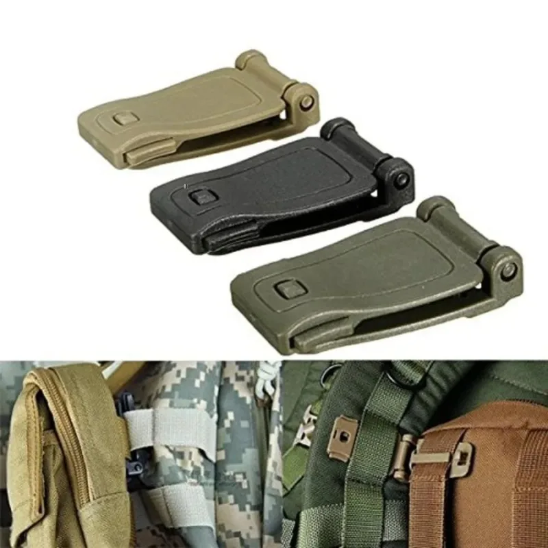 1PC Multipurpose Carabiner Tactical Strap Buckle Clip Camping Equipment Backpack Bag Buckle Webbing Clip Outdoor Tool Accessory