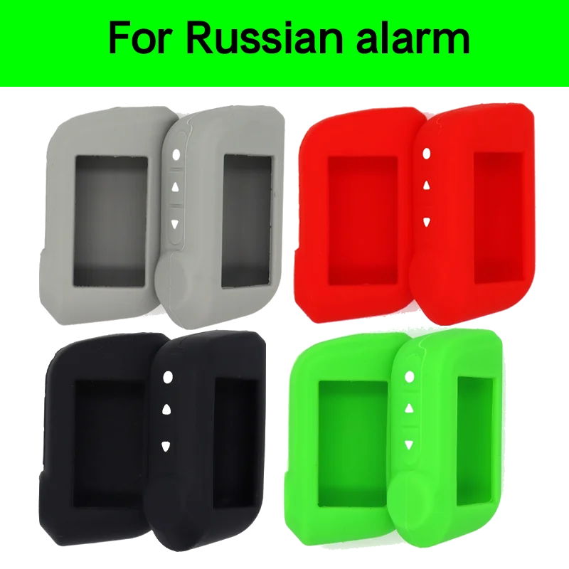 

Car Key Case Silicone Cove For Starline A93 A63 A36 A39 A66 A96 Two Way Car Russian Alarm Remote Controller A63 LCD Transmitter