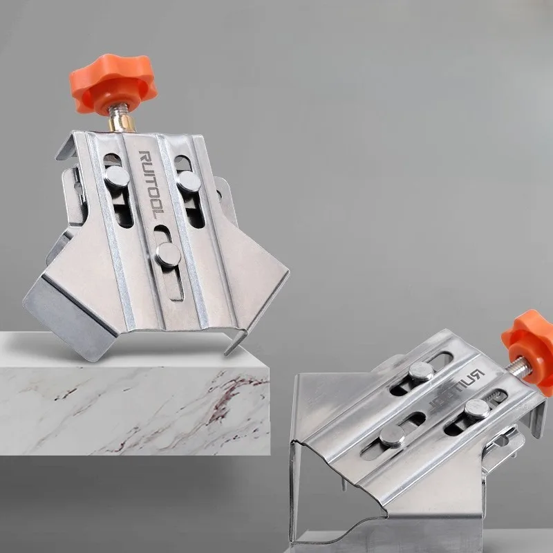 Stainless Steel Right Angle Clamp - Quick Woodworking Joining Tool, 90-Degree Positioner, Frame Clamping Fixture for Carpentry